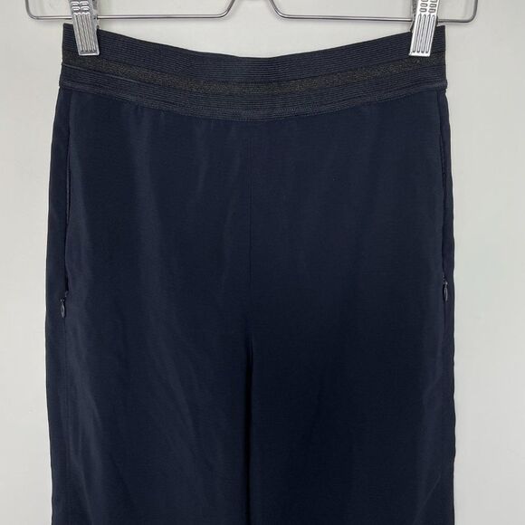 Ted Baker Amaliaa Pintuck Straight Leg Pull On Jogger Trouser Pants Navy 4 - Picture 4 of 14